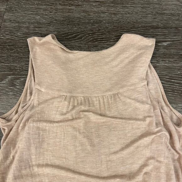 Anthropologie Olga Kapustina Draped Surplice Sleeveless Top Tan Sz M Chic Blouse - Picture 13 of 14